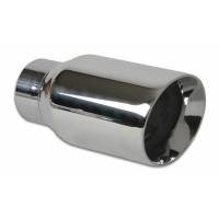 Vibrant Performance 3" Round Stainless Steel Tip Double Wall Angle