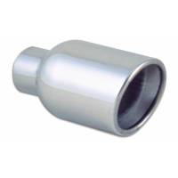 Vibrant Performance 4" Round Stainless Steel Tip Double Wall Angle