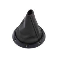 Bowler Performance Transmission - Bowler Round Shifter Boot - 5-1/4" OD Base - Leather / Aluminum - Black / Black Anodized - Bowler Shifter
