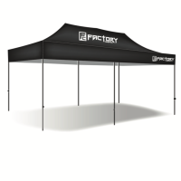 Factory Canopies Pro Grade Canopy Top - 10 x 20 Ft. - Fire / Water Resistant Fabric - Black