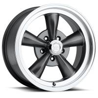 Vision Wheel Legend 5 Wheel - 15 x 8" - 3.750" BS - 5 x 5.00" - Machined Lip - Gray