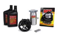 KRC Power Steering - KRC 13.5cc Ultra High Volume Cast Iron Power Steering Pump w/ 4.2" 6-Rib Serpentine Pulley, Bolt-On Reservoir, 2qts of Fluid and Mount - Image 1