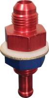 ATL Fuel Outlet Bulkhead Fitting - Straight - 5/16" Hose Barb to 6 AN Male - Red Anodized