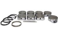 Icon Premium Forged Piston Kit - Includes Rings - 4.010" Bore - 1.2 x 1.2 x 3.0 mm Ring Groove - Minus 8.0 cc - GM LS-Series