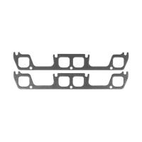 Exhaust Header and Manifold Gaskets - SB Chevy Header Gaskets - Clevite Engine Parts - Clevite Header Gasket - 1.750 x 1.600" D Port - Steel - Core Graphite - SB Chevy (Pair)