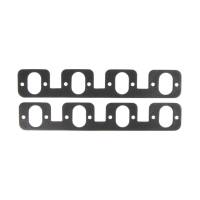 Clevite Header Gasket - 1.520 x 2.500" Oval Port - Steel - Core Graphite - BB Ford (Pair)
