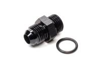 Vibrant Straight Adapter - 6 AN Male Flare to 6 AN O-Ring Male - Black Anodized