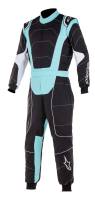 Alpinestars KMX-3 v2 S Youth Karting Suit - Black/Turquoise - Size 150