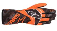 Karting Gloves - Alpinestars Tech 1-K Race v2 Camo Karting Glove - $49.95 - Alpinestars - Alpinestars Tech-K Race v2 Camo Karting Glove - Orange Fluo/Black - Size L