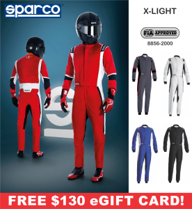 Racing Suits - Shop FIA Approved Suits - Sparco X-Light -FIA - $1398.99
