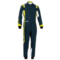 Sparco Thunder Karting Suit - Grey/Yellow - Size Medium