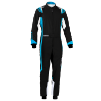 Sparco Thunder Karting Suit - Black/Blue - Size Large