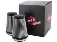 aFe Power Magnum FLOW Pro Dry S Air Filter Element - Conical - 5" Base Diameter - 2" Top Diameter - 7" Tall - 3-1/2" Flange - Synthetic - Black - Universal