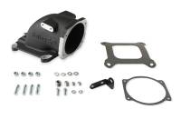 Holley Throttle Body Adapter - Elbow - Aluminum - Black - GM LS-Series to 4150 Mounting Flange