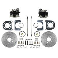 Leed Maxgrip XDS Brake System - Disc Conversion - Rear - 1 Piston Caliper - 11" Solid Rotors - Iron - Natural - Ford 8"/9"