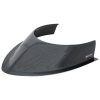 Allstar Performance Hood Scoop - 3-1/2" Height - Tapered Front - Curved Base - Offset Sides - Plastic - Carbon Fiber Look