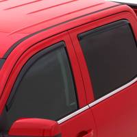 Window Deflectors and Visors - Side Window Visors - Auto Ventshade - Auto Ventshade In-Channel Side Window Visor - Front/Rear - Plastic - Black - Extended Cab - GM Fullsize Truck 2019-20
