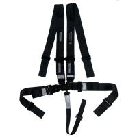 Safety Equipment - Seat Belts & Harnesses - Ultra Shield Race Products - Ultra Shield Sprint Car 5 Point Latch & Link Harness - SFI 16.1 - Pull Down Adjust - Bolt-On/Wrap Around - Individual Harness - Black