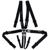 Ultra Shield Camlock 5 Point Harness - SFI 16.1 - Pull Up Adjust - Bolt-On/Wrap Around - Individual Harness - Black