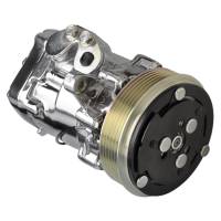 Billet Specialties Air Conditioning Compressor - Sanden SD-7 - 7 Rib Serpentine Pulley - Polished - Tru Trac Systems - Each