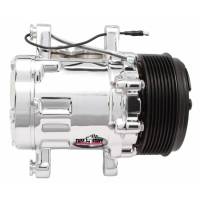 Tuff-Stuff Air Conditioning Compressor - Peanut Style - R-134A - 8 Rib Serpentine Pulley - Polished - Universal - Each