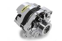 Tuff-Stuff Mini Racer Alternator - 120 amp - 12V - 1-Wire - 6 Groove Serpentine Pulley - Chrome - GM