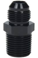 Allstar Performance Straight Adapter - 4 AN Male to 3/8" NPT Male - Aluminum - Black Anodize
