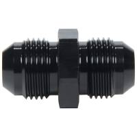 AN to AN Fittings and Adapters - Male AN Flare Union Adapters - Allstar Performance - Allstar Performance Straight Adapter - 3 AN Male to 3 AN Male - Aluminum - Black Anodize