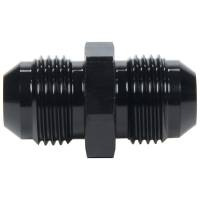 Allstar Performance Straight Adapter - 8 AN Male to 8 AN Male - Aluminum - Black Anodize