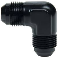 Allstar Performance 90° Adapter - 4 AN Male to 4 AN Male - Aluminum - Black Anodize