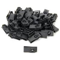 Body Hardware and Fasteners - Body Bolts - Allstar Performance - Allstar Performance Body Bolt Clips - Long - 1/4-20" Thread - Steel - Black Oxide (Set of 50)