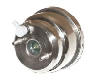 Right Stuff Detailing Power Brake Booster - 7" OD - Dual Diaphragm - Steel - Chrome - Various GM Applications