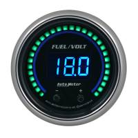 Auto Meter Cobalt Elite Combination Gauge - Digital - Electric - Fuel Level/Voltmeter - 2-1/16" Diameter - Black Face