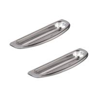 Lokar Crescent Oval Door Pull - 4-41/64" Long - 1-35/64" Wide - - Polished (Pair)