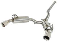 Exhaust Systems - Exhaust Systems - Cat-Back - aFe Power - aFe Power Takeda Exhaust System - Cat-Back - 2-1/2" Diameter - Dual Rear Exit - 4" Polished Tips - Stainless - Natural - Mitsubishi Lancer 2008-15