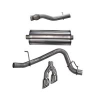 Exhaust Systems - GMC Truck / SUV Exhaust Systems - Corsa Performance - Corsa Sport Exhaust System - Cat-Back - 3" Diameter - Single Side Exit - Dual 4" Polished Tips - Stainless - Natural - GM Fullsize SUV 2015-19