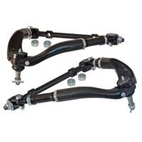 SPC Performance Upper Control Arm - Adjustable - Screw-In Ball Joint - Steel - Black Paint - Chevy Fullsize Car 1955-57 (Pair)