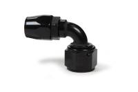 XRP 90° Hose End - 10 AN Hose to 12 AN Female - Double Swivel - Aluminum - Black Anodize