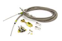 Brake System - Parking Brakes and Components - Lokar - Lokar Parking Brake Cable - Cut-To-Fit - Clevises Included - Braided Stainless Housing - Natural - Ford Explorer/Ranger