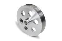 Flaming River Serpentine Power Steering Pulley - 6 Groove - Press On - 6" Diameter - Aluminum - Polished - Flaming River Pumps