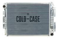 Cold-Case Aluminum Radiator - 27.5" W x 18.5" H x 3" D - Driver Side Inlet - Passenger Side Outlet - Polished - Automatic - Big Block Chevy - GM F-Body 1967-68