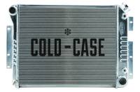 Cold-Case Aluminum Radiator - 28.8" W x 18.5" H x 3" D - Driver Side Inlet - Passenger Side Outlet - Polished - Automatic - Small Block Chevy - GM F-Body 1967-69