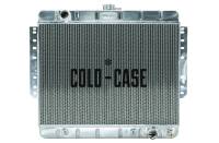 Cold-Case Aluminum Radiator - 28.75" W x 23.5" H x 3" D - Driver Side Inlet - Passenger Side Outlet - Polished - GM B-Body 1966-68