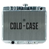 Cold-Case Radiators - Cold-Case Aluminum Radiator - 25" W x 21.25" H x 3" D - Passenger Side Inlet - Driver Side Outlet - Polished - Automatic - Big Block Ford - Ford Mustang 1967-70