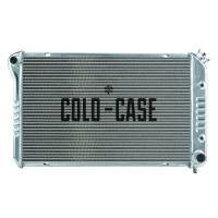 Cold-Case Aluminum Radiator - 32" W x 18.5" H x 3" D - Driver Side Inlet - Passenger Side Outlet - Polished - Automatic - GM G-Body 1984-87