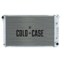 Cold-Case Aluminum Radiator - 33.2" W - 18.8" H - 3" D - Driver Side Inlet - Passenger Side Outlet - Polished - Automatic - GM F-Body 1970-81