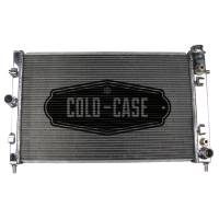 Cold-Case Aluminum Radiator - 31" W x 21" H x 3" D - Driver Side Inlet - Passenger Side Outlet - Polished - GM LS-Series - Pontiac GTO 2005-06