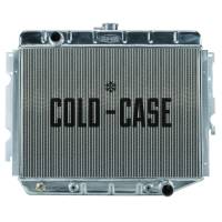 Cold-Case Aluminum Radiator - 29" W x 23" H x 3" D - Driver Side Inlet - Passenger Side Outlet - Polished - Automatic - Mopar A-Body/B-Body/C-Body/E-Body 1966-74