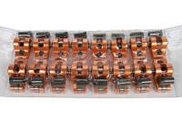 Rocker Arms and Components - Rocker Arms - Harland Sharp - Harland Sharp Heavy Duty Rocker Arm - 7/16" Stud Mount - 1.60 Ratio - Full Roller - Aluminum - Orange Anodize - Small Block Chevy