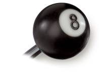 Lokar - Lokar 8-Ball Shifter Knob - Plastic - Black/White - Lokar Shifters